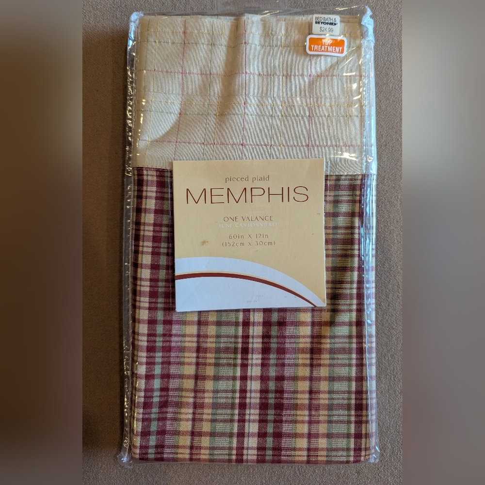 Rustic Plaid Window Valance
